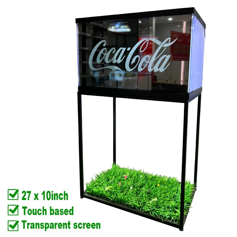 27x10 Metal Floor Stand Transparent Touch Screen