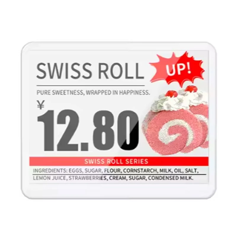 5.8'' E-ink Electronic Shelf Labels - E tšehetsa NFC & LED ea Mebala e 7