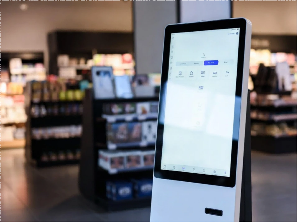 Touchscreen Monitor Kiosk e Matlafatsa Mabenkele a Interactive